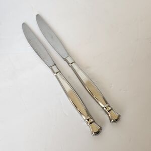 Oneida Cube Act II Set of 2 Dinner Knives Heirloom Stainless
